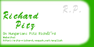richard pitz business card